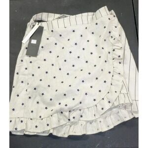 NWT Paper Closet Stars 'n' Stripes wrap skirt 8 M
